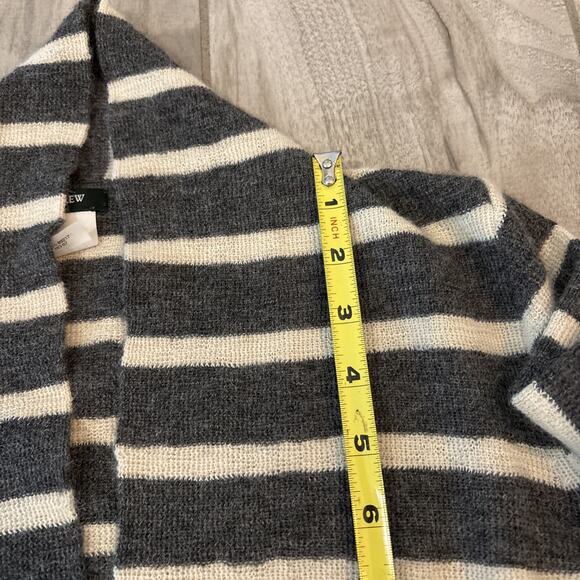 J. CREW Women’s Sz Small 100% Baby Alpaca Shawl-Collar Sweater Striped Sailor - Picture 7 of 11